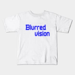 Blue Blurred Vision Kids T-Shirt